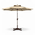 Schirm mit farbe beige aus polyester und metallgestell 300 x 300 x 250cm